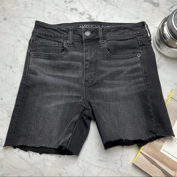 American Eagle Outfitters Black Wash Jean Shorts
